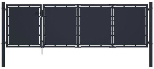 vidaXL Πόρτα Περίφραξης Κήπου Ανθρακί 350 x 75 εκ. Ατσάλινη