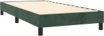 vidaXL Κρεβάτι Boxspring με Στρώμα Σκούρο Πράσινο 90x200 εκ. Βελούδινο