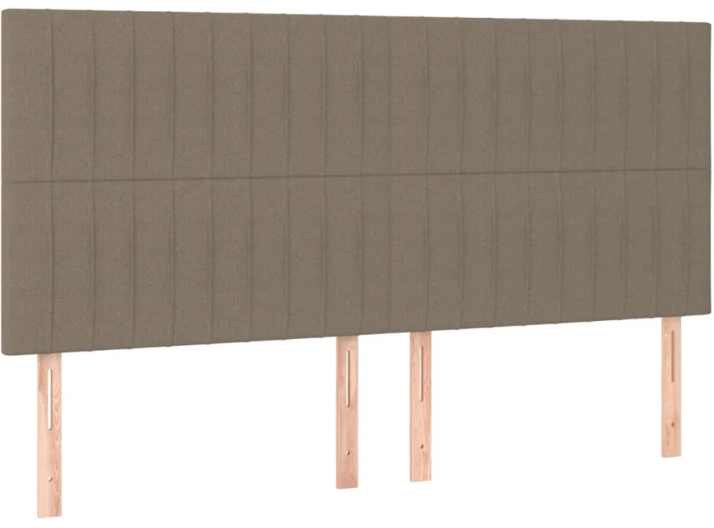 vidaXL Κρεβάτι Boxspring με Στρώμα Taupe 160x200 εκ. Υφασμάτινο