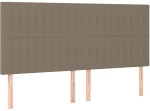 vidaXL Κρεβάτι Boxspring με Στρώμα Taupe 160x200 εκ. Υφασμάτινο