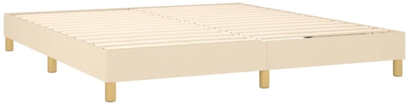 vidaXL Κρεβάτι Boxspring με Στρώμα Κρεμ 160x200 εκ. Υφασμάτινο