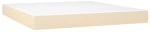 vidaXL Κρεβάτι Boxspring με Στρώμα Κρεμ 160x200 εκ. Υφασμάτινο