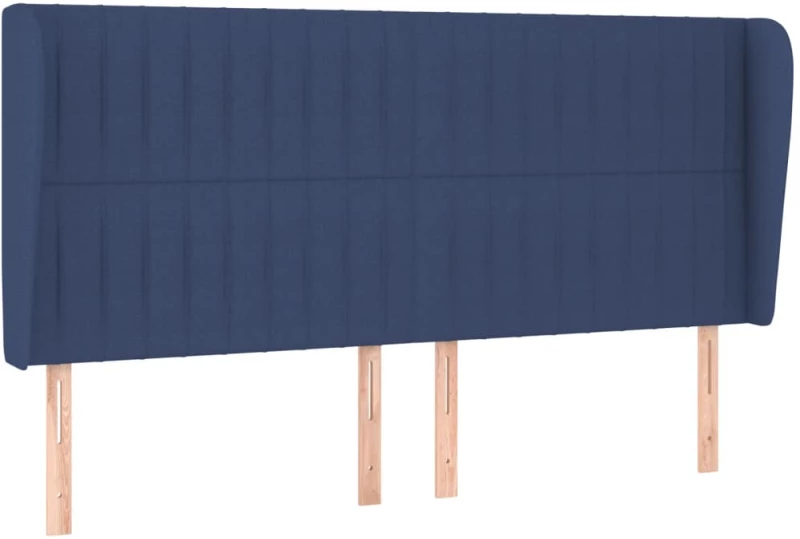 vidaXL Κρεβάτι Boxspring με Στρώμα Μπλε 160x200 εκ. Υφασμάτινο