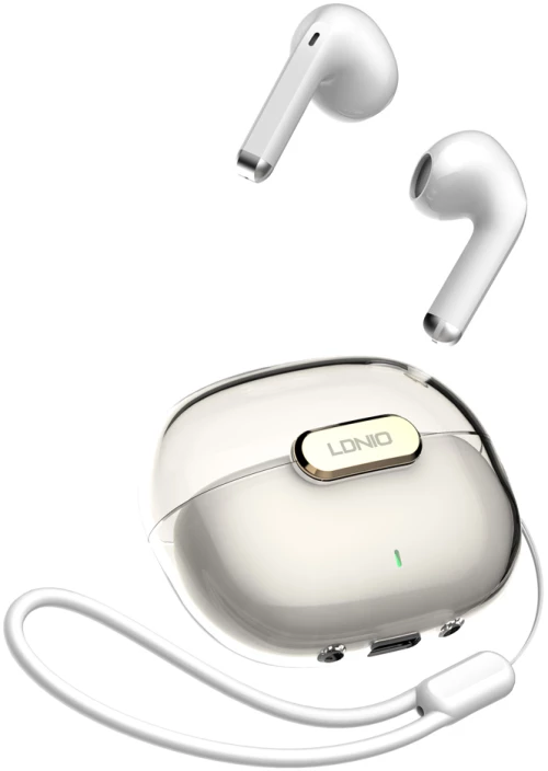 LDNIO earphones με θήκη φόρτισης T03, True Wireless, HiFi, Φ13mm, λευκά