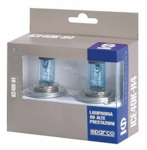 Λάμπα Αυτοκινήτου Sparco ICE40K H4 12V 55W Blanco Azulado Efecto Xenon