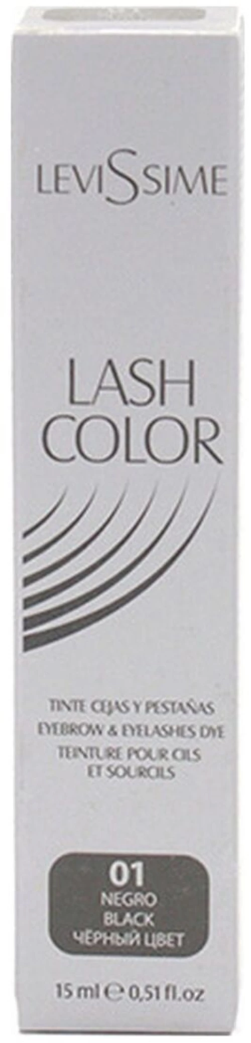 Βαφή για Βλεφαρίδες Levissime 01 Μαύρο (15 ml)