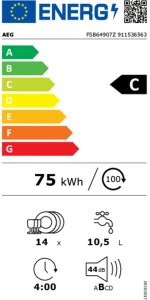 Πλυντήριο πιάτων AEG 60 cm