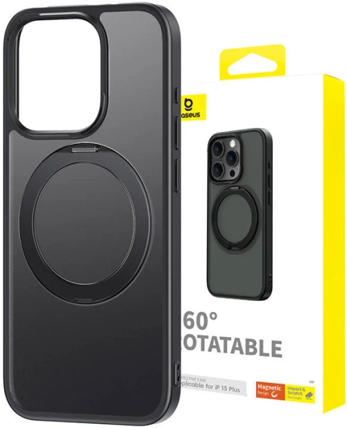 Magnetic Phone Case for iPhone 15 Plus Baseus CyberLoop Series (Black)