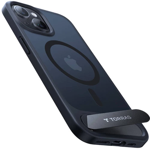 Torras phone case Pstand for iPhone 15(black)