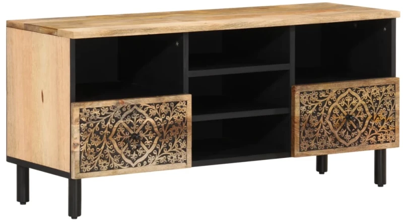 vidaXL Έπιπλο Τηλεόρασης 100 x 33 x 46 εκ. από Μασίφ Ξύλο Μάνγκο