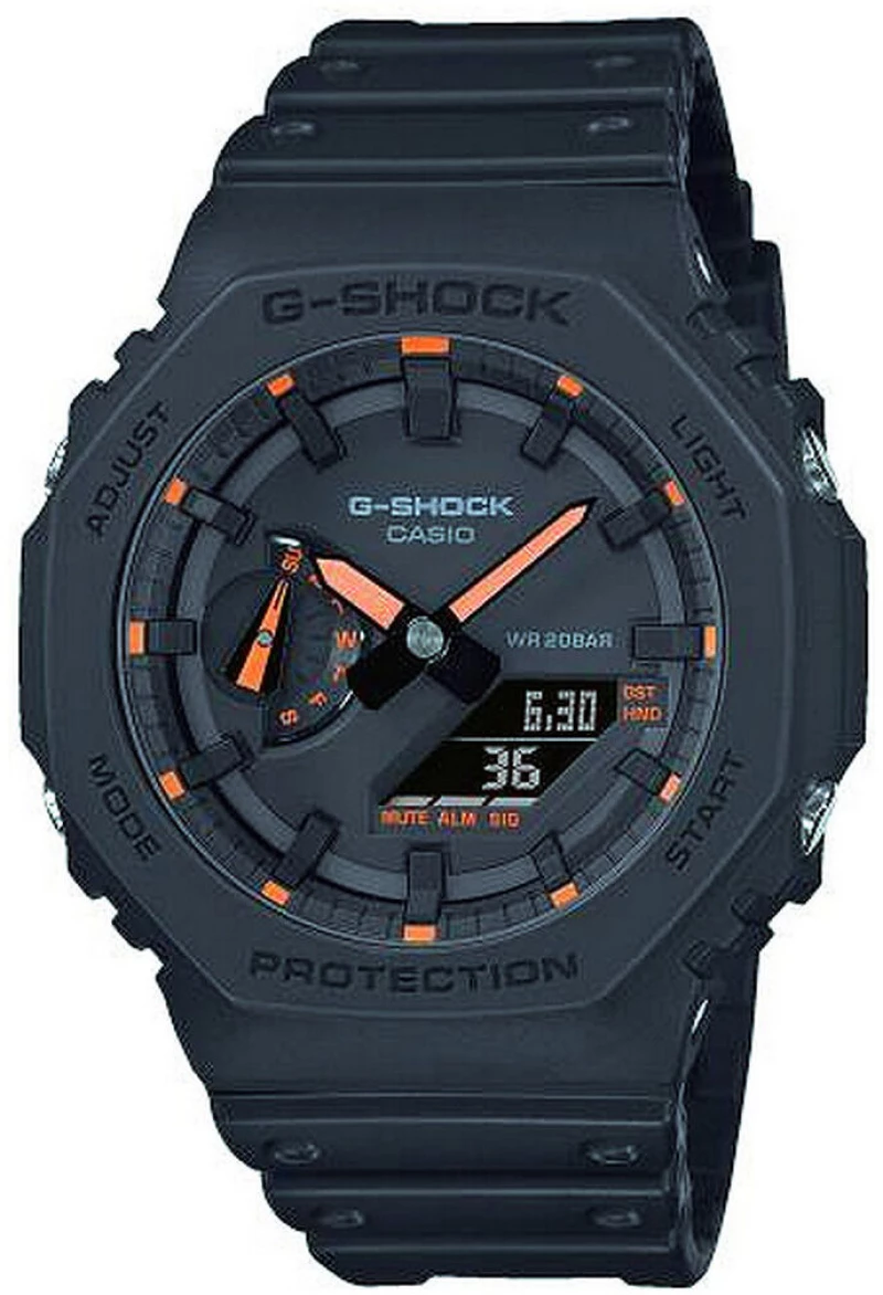 Ανδρικά Ρολόγια Casio G-Shock OAK - NEON ORANGE INDEX Μαύρο (Ø 45 mm)