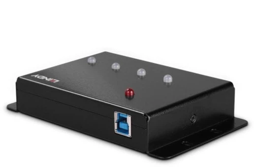 USB Hub LINDY Μαύρο