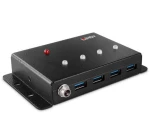 USB Hub LINDY Μαύρο
