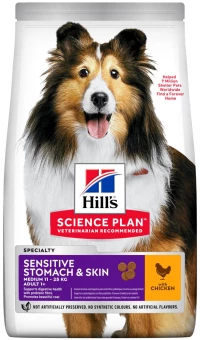 Φαγητό για ζώα Hill's Adult Sensitive Ενηλίκων Κοτόπουλο 2,5 kg