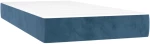 vidaXL Κρεβάτι Boxspring με Στρώμα Σκούρο Μπλε 120x190 εκ. Βελούδινο