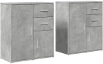 vidaXL Βοηθητικά Ντουλάπια 2 τεμ. Γκρι Σκυρ. 60x31x70εκ Επεξεργ. Ξύλο