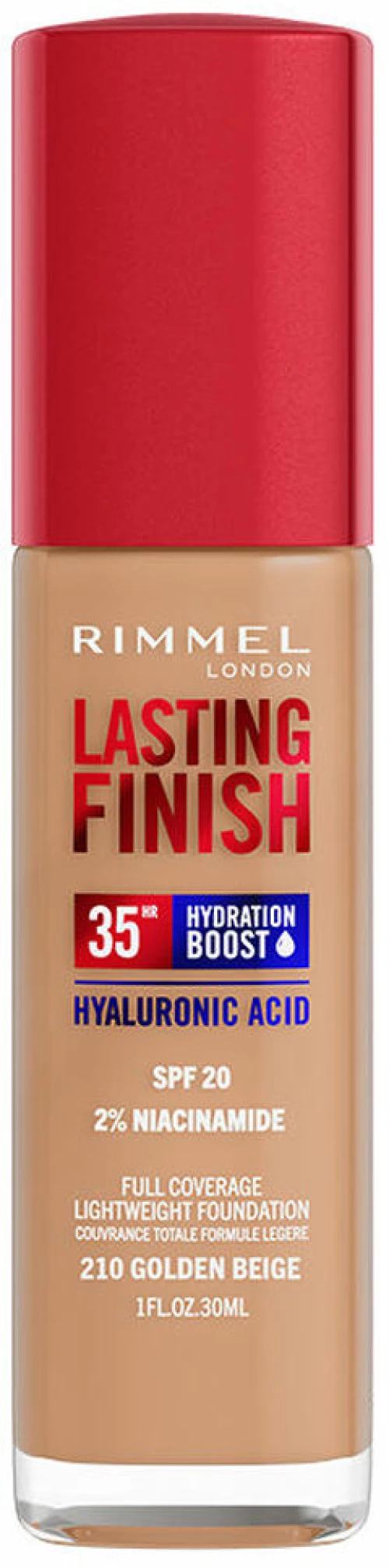 Βάση Μακιγιάζ Κρεμώδες Rimmel London Lasting Finish Nº 210 Golden Beige Spf 20 30 ml
