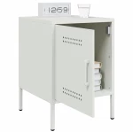 vidaXL Κομοδίνα 2 τεμ. Λευκές 36x39x50,5 εκ. Χάλυβα