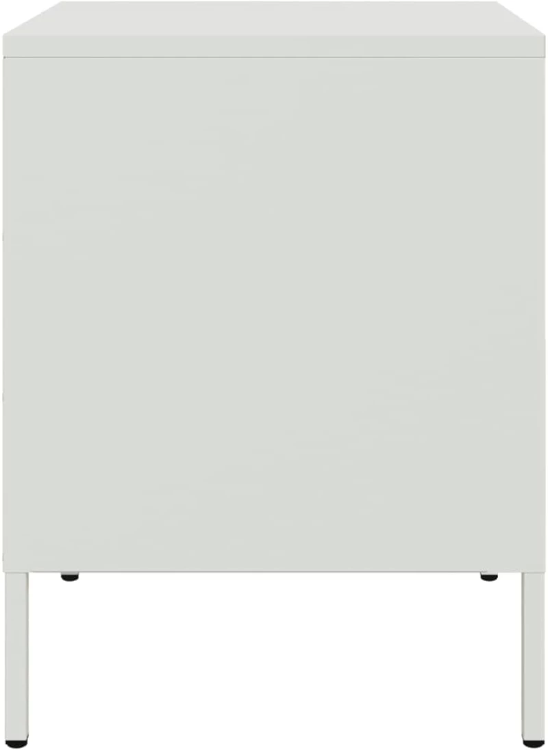 vidaXL Κομοδίνα 2 τεμ. Λευκές 36x39x50,5 εκ. Χάλυβα