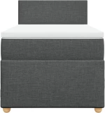 vidaXL Κρεβάτι Boxspring με Στρώμα Σκούρο Γκρι 80x200 εκ. Υφασμάτινο