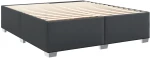 vidaXL Κρεβάτι Boxspring με Στρώμα Μαύρο 200x200 εκ. Συνθετικό Δέρμα