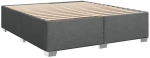vidaXL Κρεβάτι Boxspring με Στρώμα Σκούρο Γκρι 200x200 εκ. Υφασμάτινο