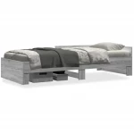 vidaXL Πλαίσιο Κρεβατιού Γκρι Sonoma 90 x 190 εκ. Επεξεργασμένο Ξύλο