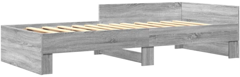 vidaXL Πλαίσιο Κρεβατιού Γκρι Sonoma 90 x 190 εκ. Επεξεργασμένο Ξύλο