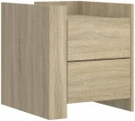 vidaXL Κομοδίνο Sonoma Δρυς 45x50x50 εκ. από Επεξεργασμένο Ξύλο