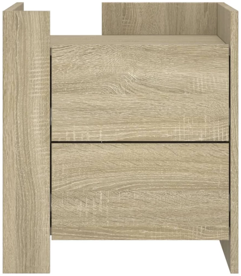vidaXL Κομοδίνο Sonoma Δρυς 45x50x50 εκ. από Επεξεργασμένο Ξύλο