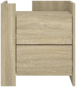 vidaXL Κομοδίνο Sonoma Δρυς 45x50x50 εκ. από Επεξεργασμένο Ξύλο