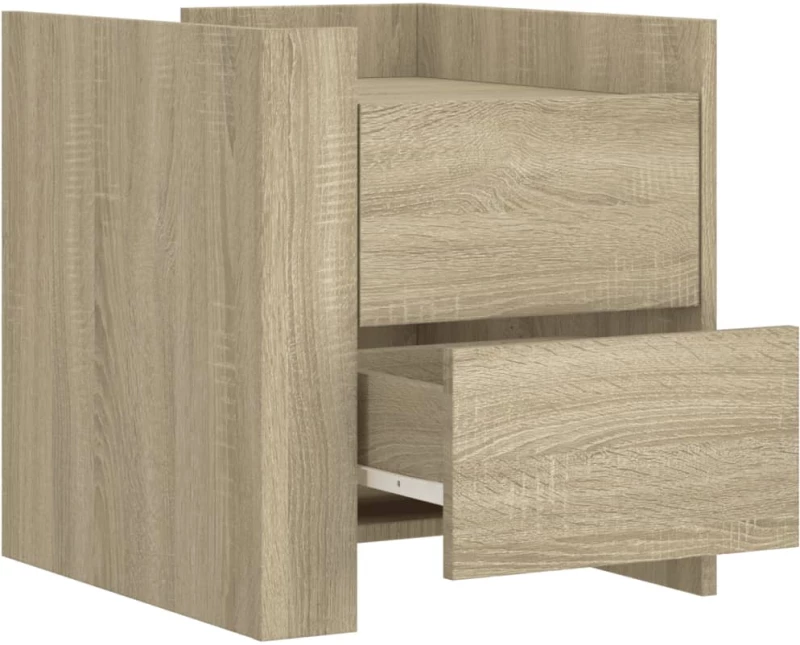 vidaXL Κομοδίνο Sonoma Δρυς 45x50x50 εκ. από Επεξεργασμένο Ξύλο