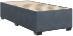 vidaXL Κρεβάτι Boxspring με Στρώμα Σκούρο Γκρι 90x200 εκ. Βελούδινο