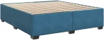 vidaXL Κρεβάτι Boxspring με Στρώμα Σκούρο Μπλε 200x200 εκ. Βελούδινο