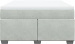 vidaXL Κρεβάτι Boxspring με Στρώμα Ανοιχτό Γκρι 160x200 εκ. Βελούδινο