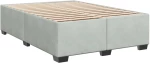 vidaXL Κρεβάτι Boxspring με Στρώμα Ανοιχτό Γκρι 160x200 εκ. Βελούδινο