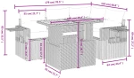 vidaXL Σετ Καναπέ Κήπου 5 τεμ. Μπεζ Συνθετικό Ρατάν με Μαξιλάρι