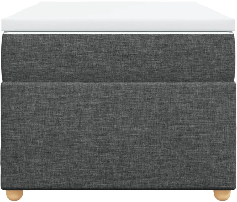 vidaXL Κρεβάτι Boxspring με Στρώμα Σκούρο Γκρι 90x190 εκ. Υφασμάτινο