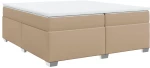 vidaXL Κρεβάτι Boxspring με Στρώμα Καπουτσίνο 200x200εκ.από Συνθ.Δέρμα