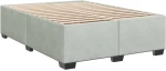 vidaXL Κρεβάτι Boxspring με Στρώμα Ανοιχτό Γκρι 140x190 εκ. Βελούδινο
