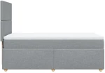 vidaXL Κρεβάτι Boxspring με Στρώμα Ανοιχτό Γκρι 80x200 εκ. Υφασμάτινο