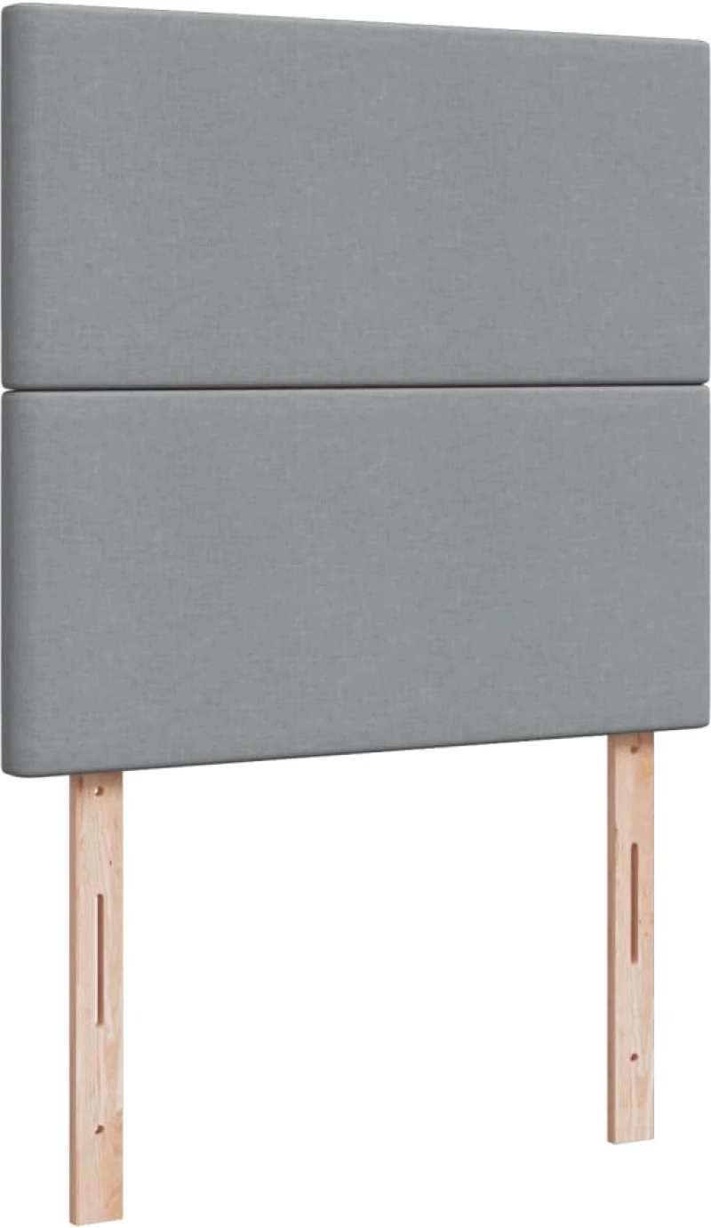 vidaXL Κρεβάτι Boxspring με Στρώμα Ανοιχτό Γκρι 80x200 εκ. Υφασμάτινο