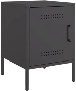vidaXL Κομοδίνα 2 τεμ. Μαύρα 36x39x50,5 εκ. Χάλυβα
