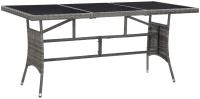 vidaXL Τραπέζι Κήπου Γκρι 170 x 80 x 74 εκ. από Συνθετικό Ρατάν