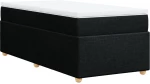 vidaXL Κρεβάτι Boxspring με Στρώμα Μαύρο 80 x 200 εκ. Υφασμάτινο