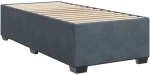 vidaXL Κρεβάτι Boxspring με Στρώμα Σκούρο Γκρι 90x190 εκ. Βελούδινο