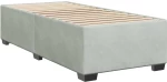 vidaXL Κρεβάτι Boxspring με Στρώμα Ανοιχτό Γκρι 100x200 εκ. Βελούδινο