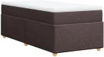 vidaXL Κρεβάτι Boxspring με Στρώμα Σκούρο Καφέ 90x190 εκ. Υφασμάτινο
