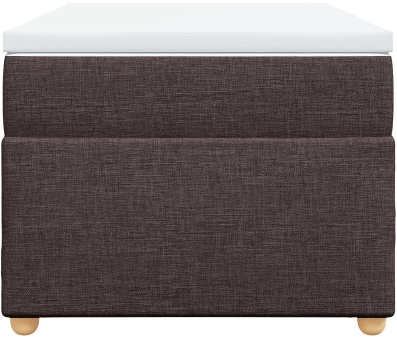 vidaXL Κρεβάτι Boxspring με Στρώμα Σκούρο Καφέ 90x190 εκ. Υφασμάτινο