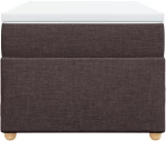 vidaXL Κρεβάτι Boxspring με Στρώμα Σκούρο Καφέ 90x190 εκ. Υφασμάτινο